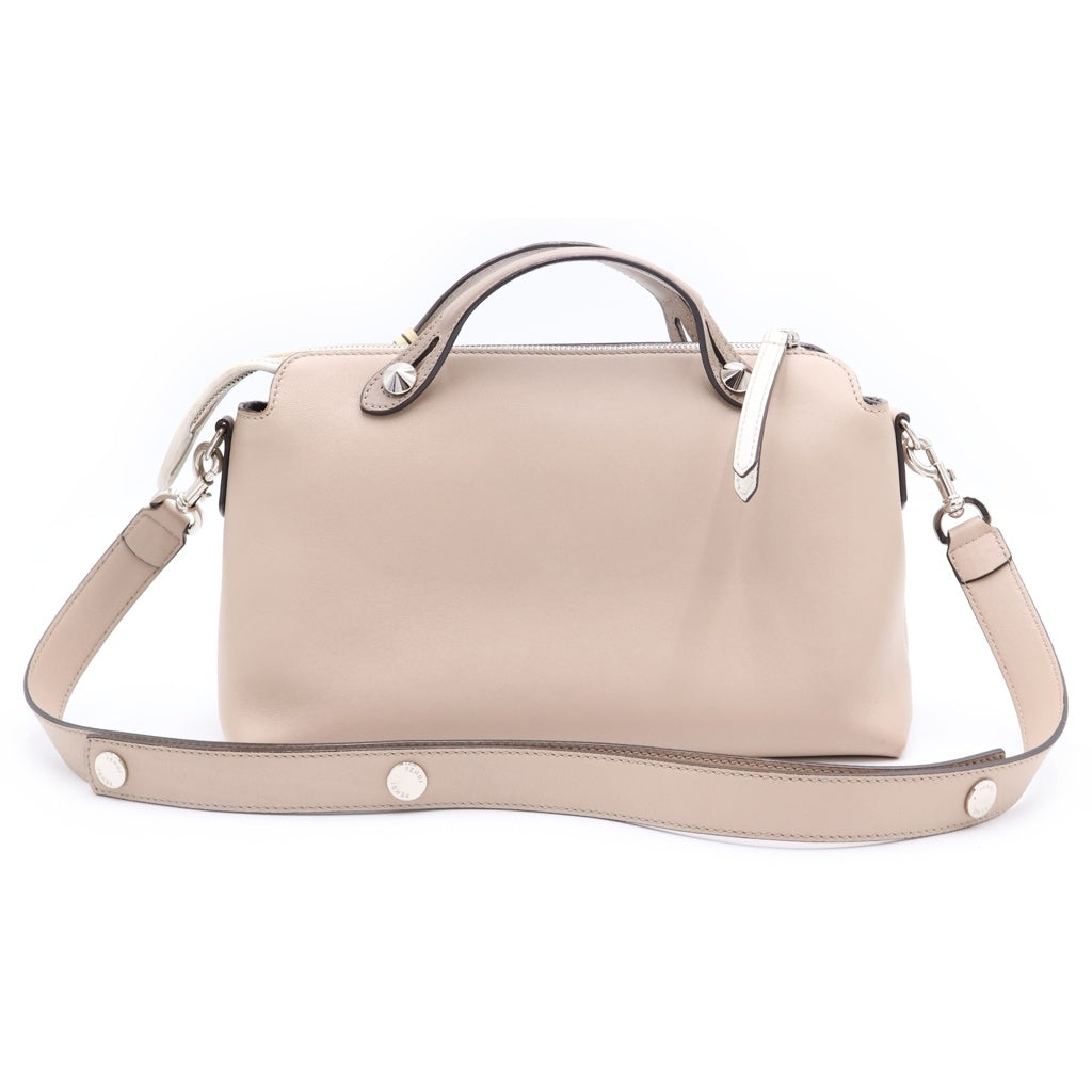 FENDI(フェンディ) BY THE WAY MEDIUM バイザウェイ ミディアム ハンド レザーショルダーバッグ シルバー金具 グレージュ 8BL124-5QJ レディース
