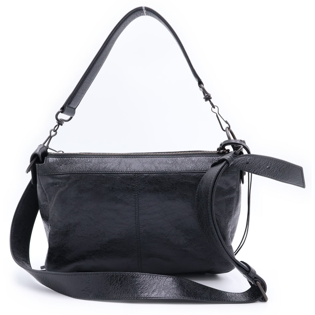 BALENCIAGA(バレンシアガ) LE CITY MOTO SMALL ルシティ ラムスキン 2WAY クロスボディ ショルダーバッグ ブラック 846188 1000 レディース