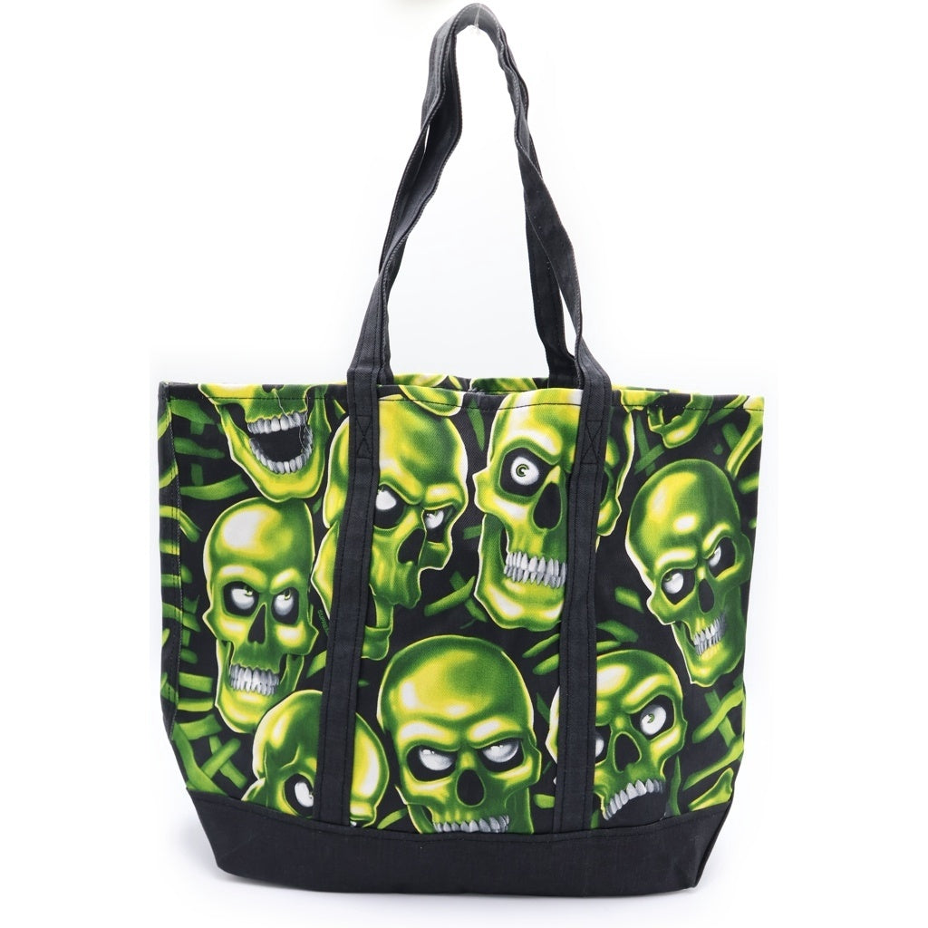 SUPREME(シュプリーム) 18SS Skull Pile Denim Tote スカル パイル デニム トートバッグ 総柄 ブラック レディース