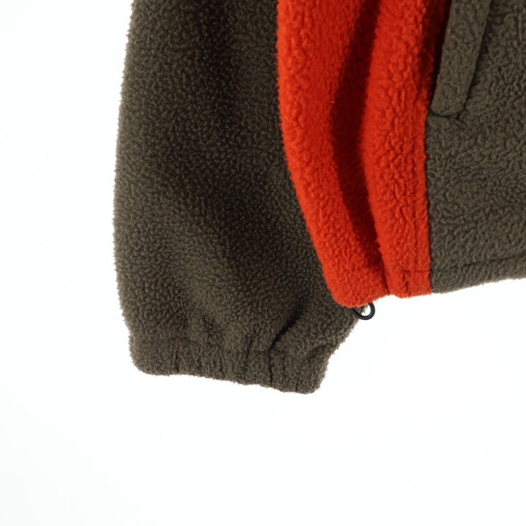 STUSSY(ステューシー) DRIFT DIAGONAL PULLOVER ドリフト ダイアゴナル プルオーバーフリースジャケット ブラウン/レッド 218077
