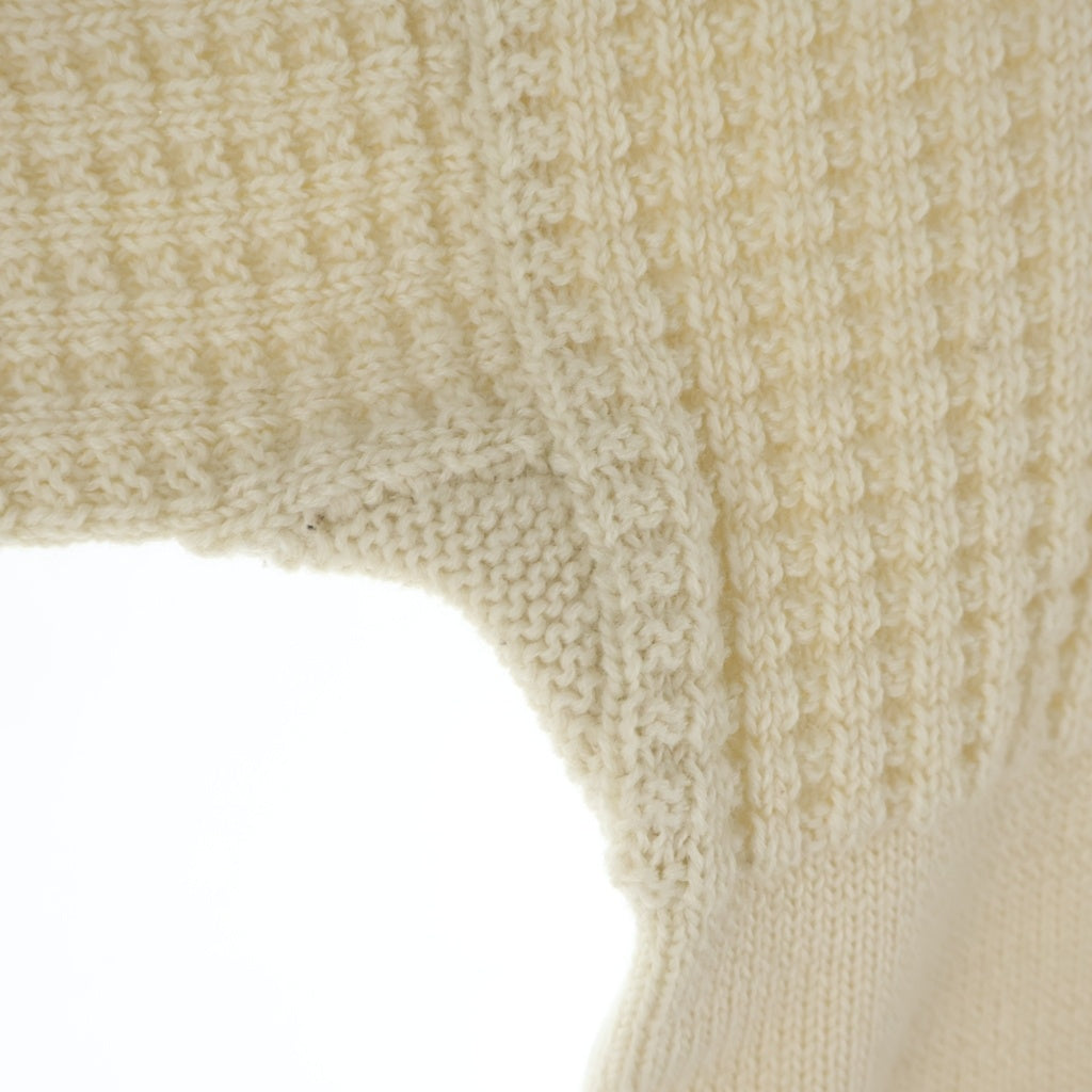 Maison Margiela(メゾンマルジェラ) 22SS CABLE KNIT WOOL SWEATER ウール ケーブル クルーネックニットセーター ホワイト S30GP0336 S17911