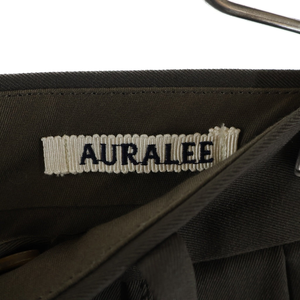 AURALEE(オーラリー) 25SS LIGHT WOOL MAX GABARDINE TWO-TUCK SLACKS ライト ウール マックス ギャバジン 2タック スラックスパンツ ブラウン A25SP03MG