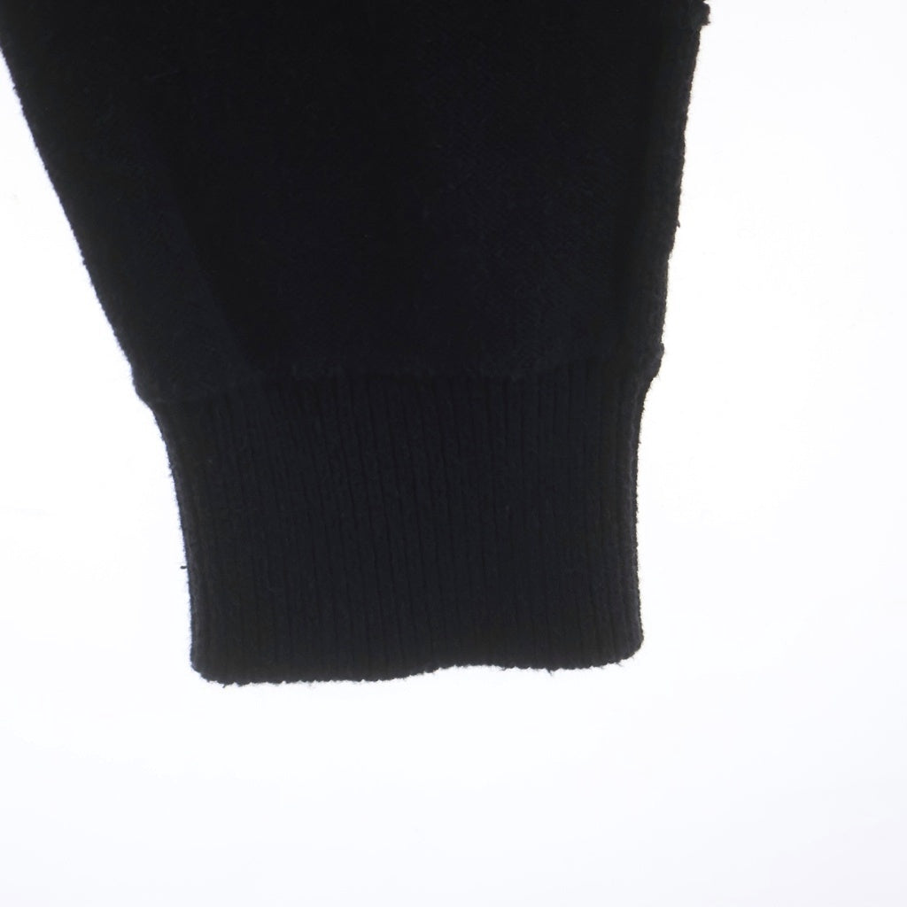 UNUSED(アンユーズド) COTTON KNIT CARDIGAN ブロックデザイン コットン ニットカーディガン ブラック US2499