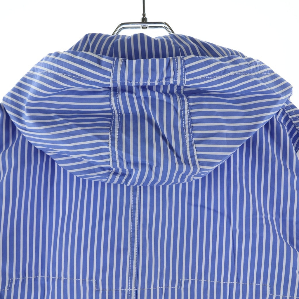 COMME des GARCONS SHIRT(コムデギャルソンシャツ) 19SS STRIPE FISHTAIL PARKA ストライプ フィッシュテール フーデッドジャケット ブルー/ホワイト S27163