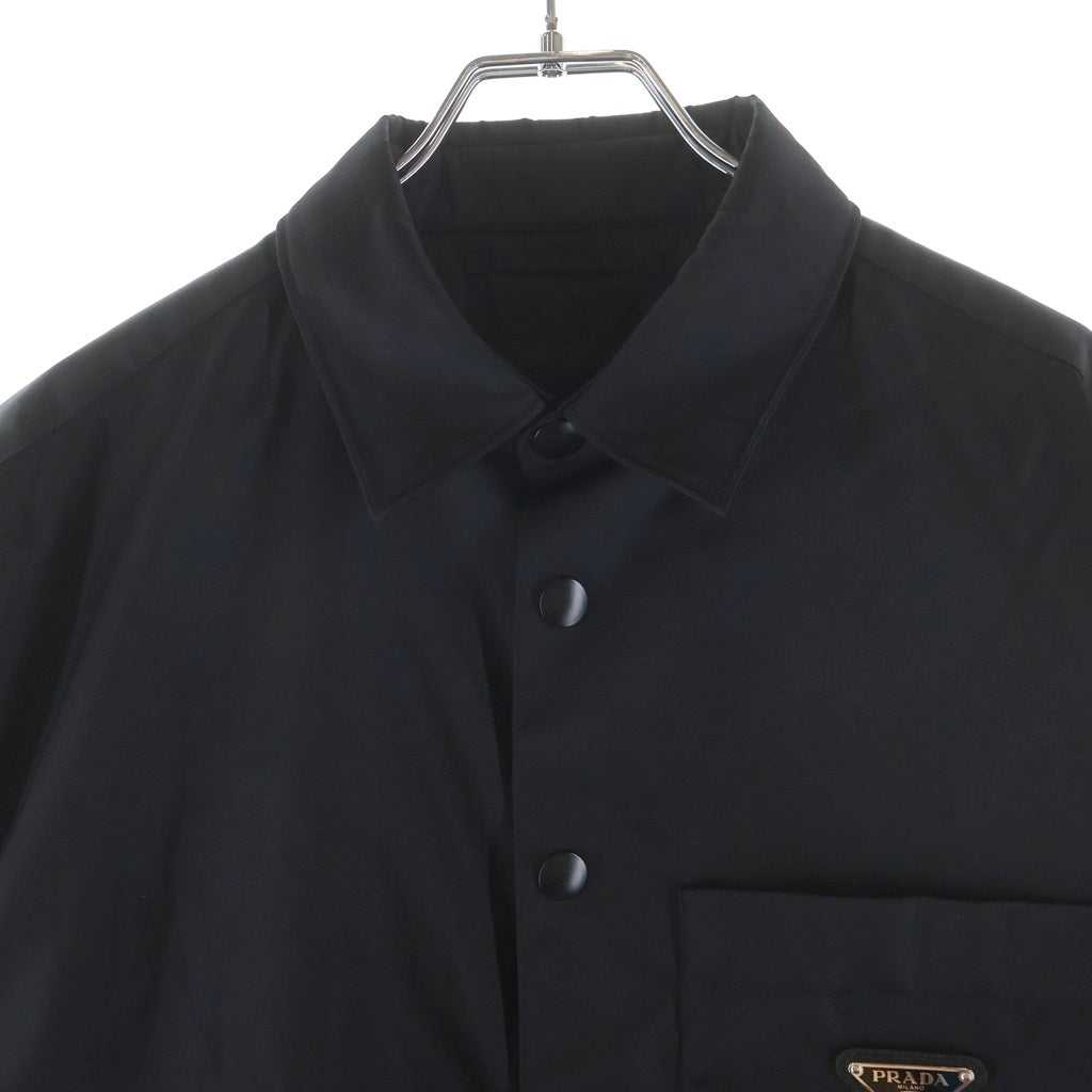 PRADA(プラダ) 20AW RE-NYLON リナイロン トライアングルロゴプレート コーチジャケット ブラック SC514 S202 1WQ8