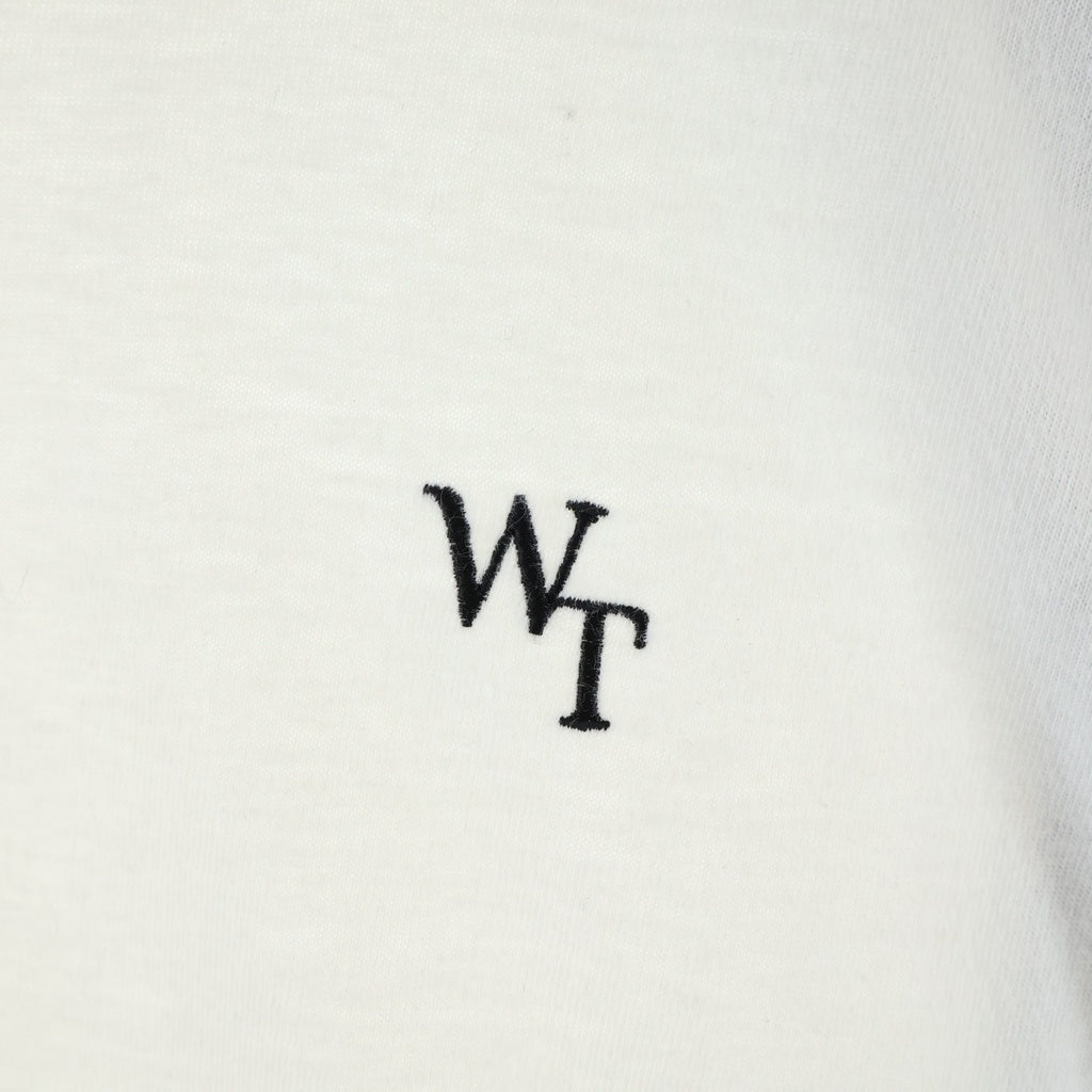 WTAPS(ダブルタップス) 23SS LS COTTON LEAGUE コットン リーグ クルーネック長袖Tシャツ カットソー ホワイト/ブラック 231ATDT-CSM19