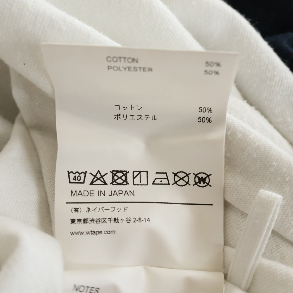 WTAPS(ダブルタップス) 23SS LS COTTON LEAGUE コットン リーグ クルーネック長袖Tシャツ カットソー ホワイト/ブラック 231ATDT-CSM19