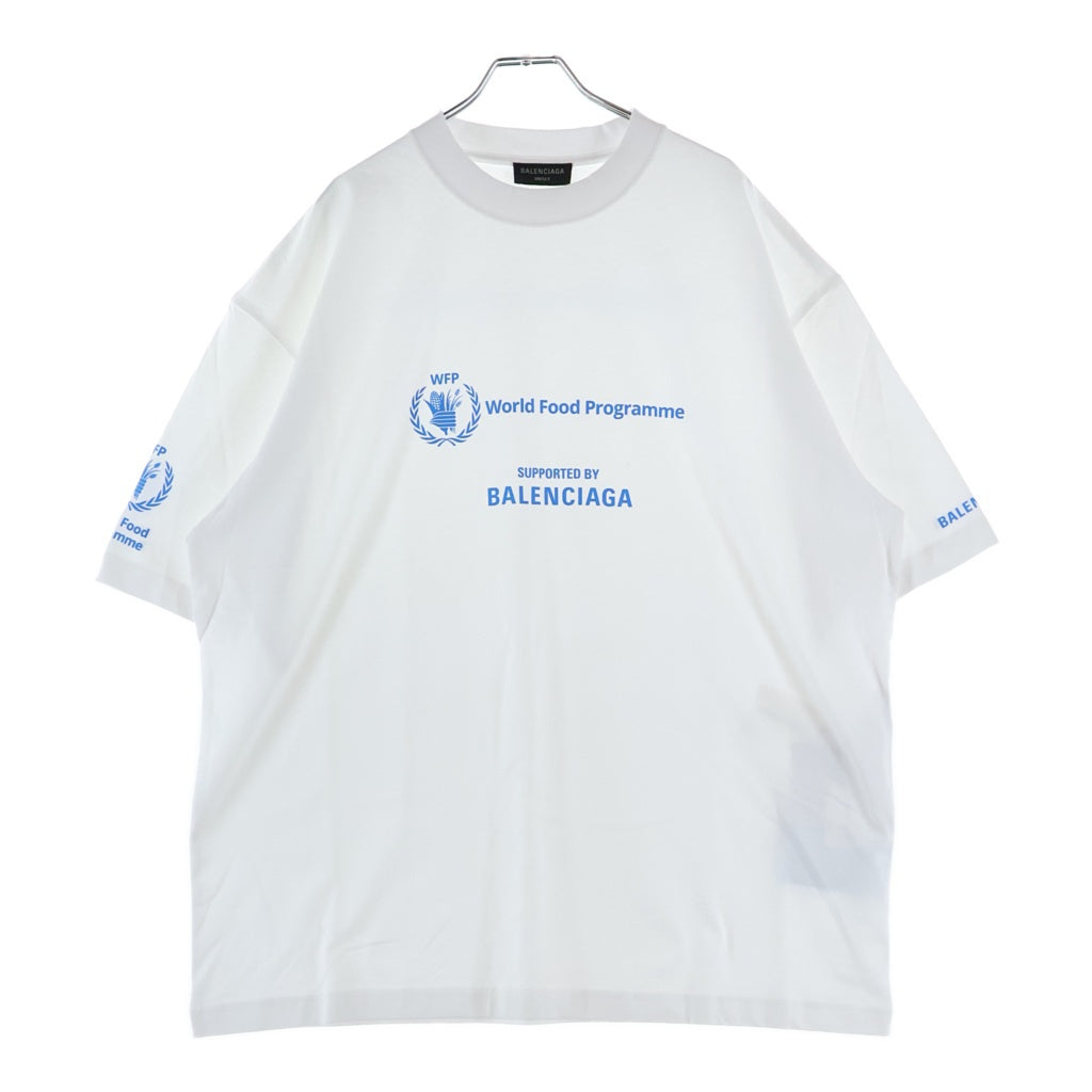 BALENCIAGA(バレンシアガ) WORLD FOOD PROGRAMME ワールド フード プログラム クルーネック半袖Tシャツ カットソー ホワイト 612966 TMVL2