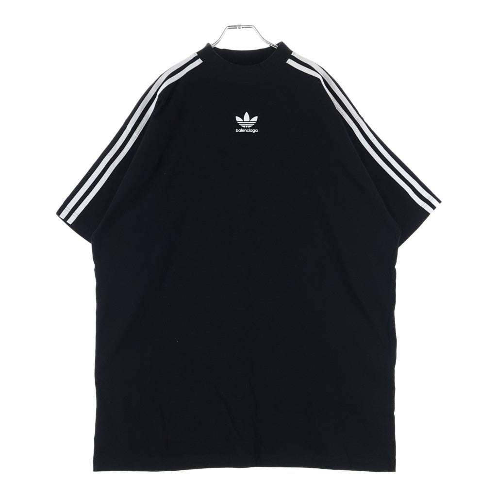 BALENCIAGA(バレンシアガ) ×S COTTON CREW NECK TEE アディダス コットン クルーネック半袖Tシャツ カットソー ブラック 739101 TNVA6