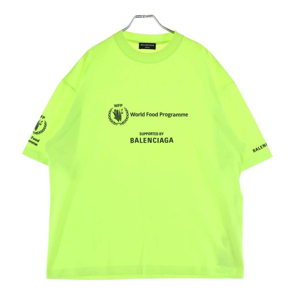 BALENCIAGA(バレンシアガ) WORLD FOOD PROGRAMME ワールド フード プログラム クルーネック半袖Tシャツ カットソー イエロー 612966 TMVL2