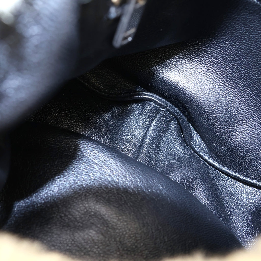 JIL SANDER(ジルサンダー) SPHERE POUCH SM スフィアーポーチ ファーハンドバッグ イエロー J07WF0005 レディース