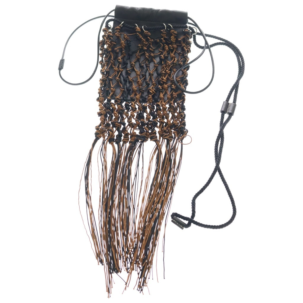 JIL SANDER(ジルサンダー) NET DRAWSTRING BAG ネットドローストリング レザー ショルダーバッグ マルチカラー レディース