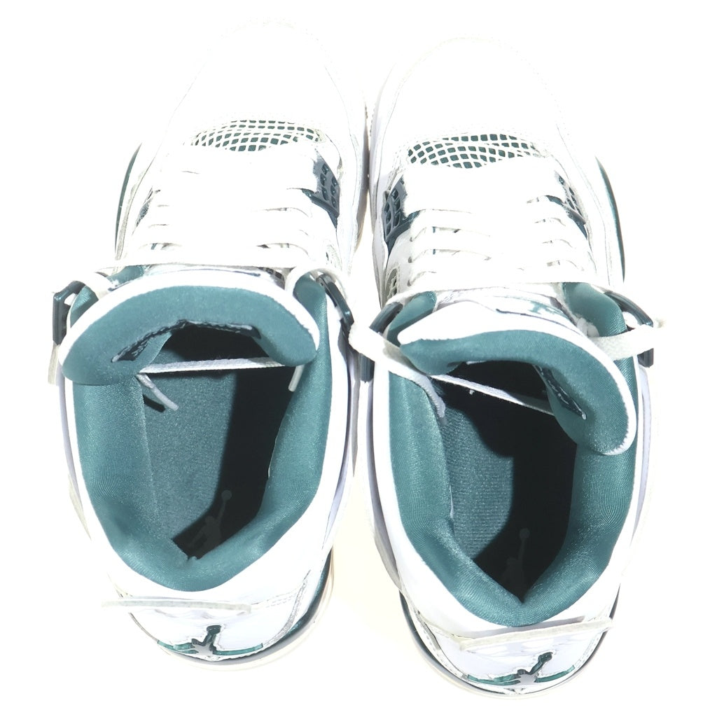 NIKE(ナイキ) AIR JORDAN 4 RETRO OXIDIZED GREEN エアジョーダン 4 レトロ オキシード ミッドカットスニーカー ホワイト/グリーン US7.5/25.5cm FQ8138-103