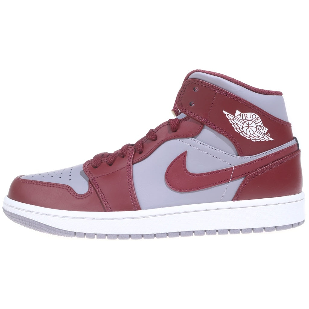 NIKE(ナイキ) AIR JORDAN 1 MID TEAM RED エアジョーダン1 チームレッド ミッドカットスニーカー グレー US9.5/27.5cm DQ8426-615