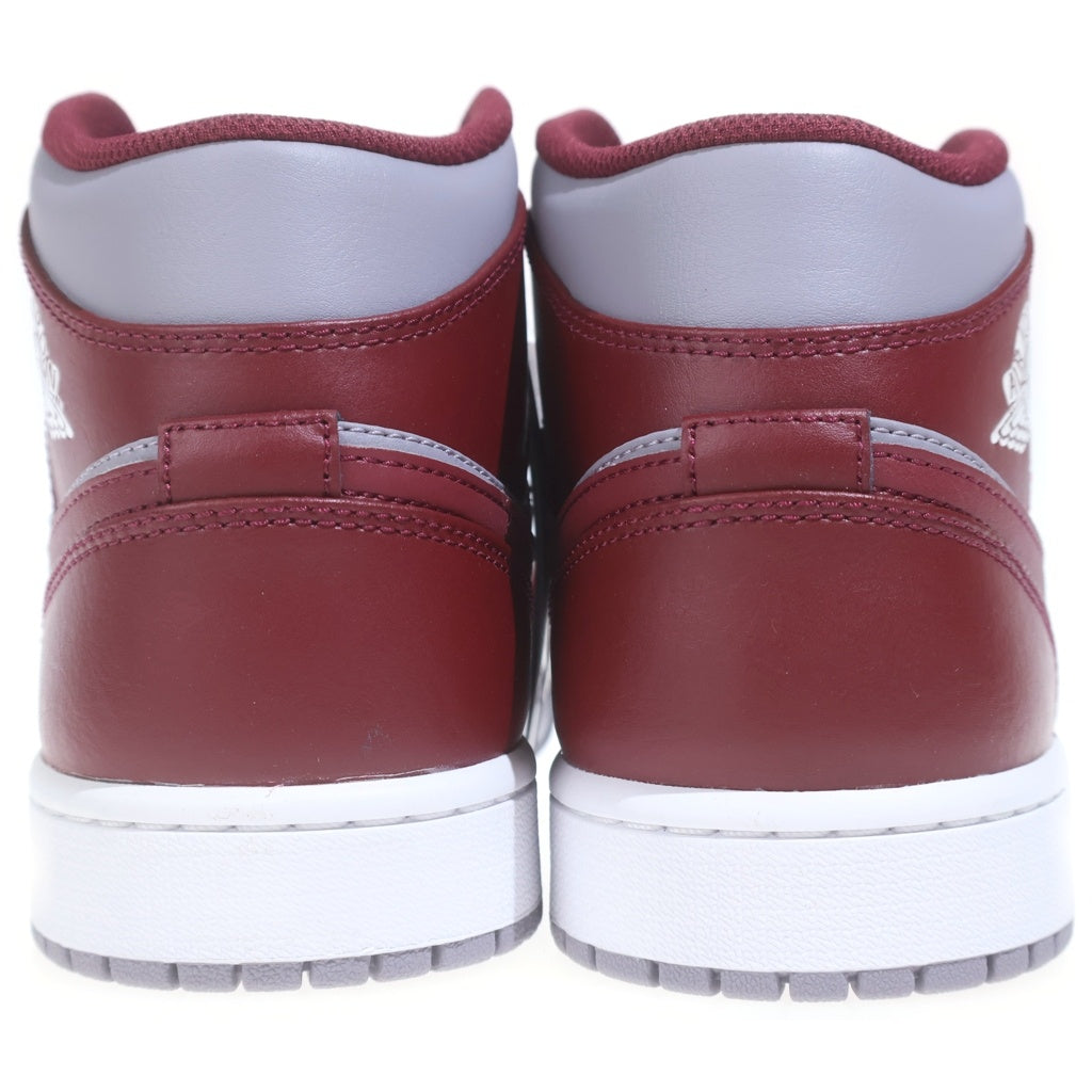 NIKE(ナイキ) AIR JORDAN 1 MID TEAM RED エアジョーダン1 チームレッド ミッドカットスニーカー グレー US9.5/27.5cm DQ8426-615