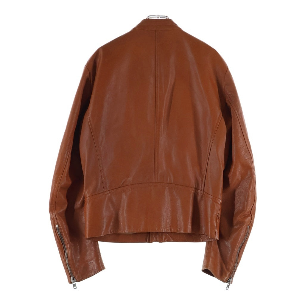 Maison Margiela(メゾンマルジェラ) 08SS LEATHER JACKET ここのえ期 八の字 シングルライダース レザージャケット ブラウン