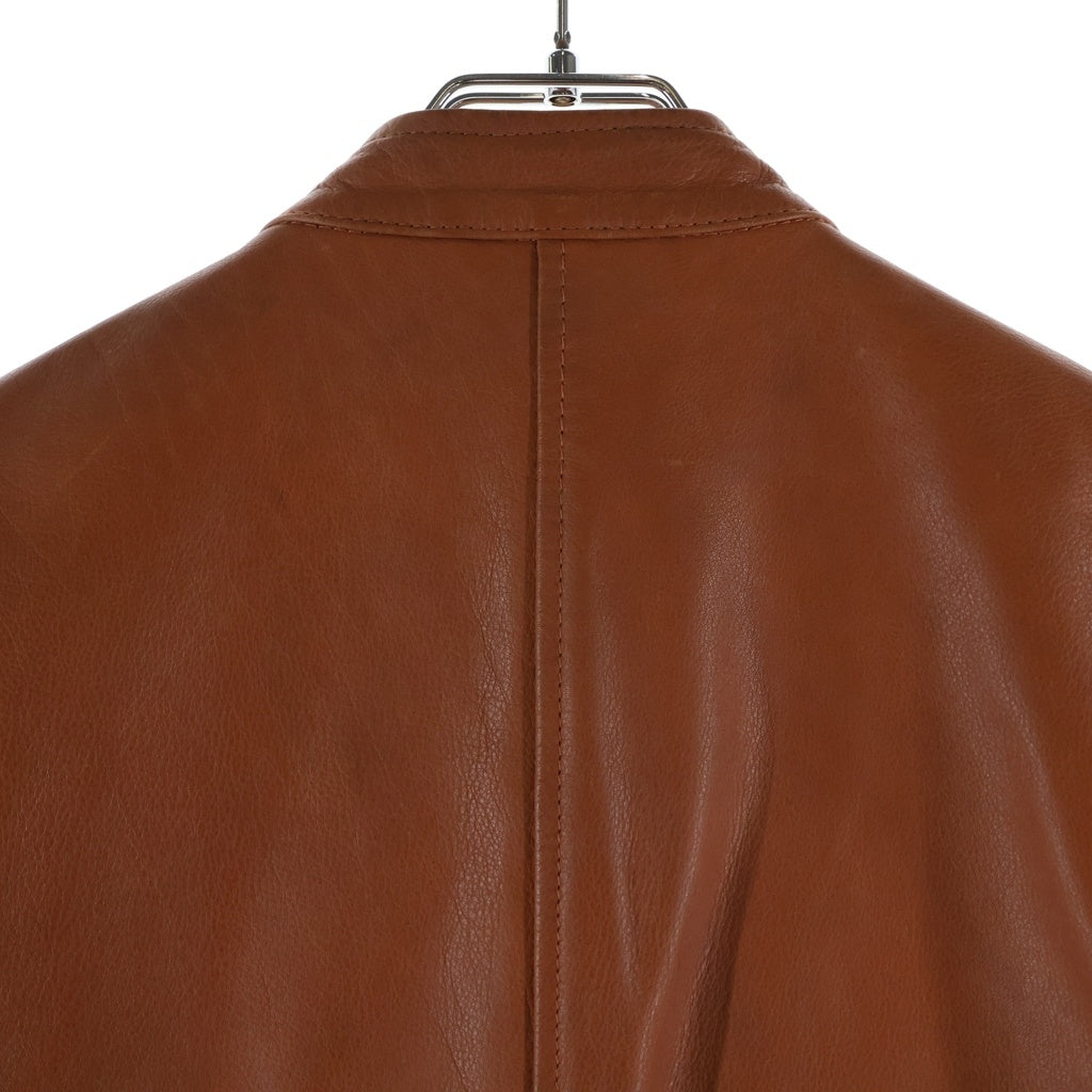 Maison Margiela(メゾンマルジェラ) 08SS LEATHER JACKET ここのえ期 八の字 シングルライダース レザージャケット ブラウン