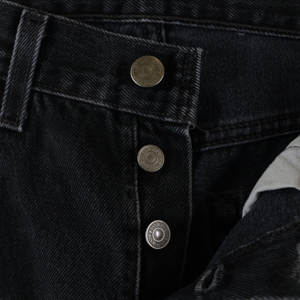 Levi's(リーバイス) 90S VINTAGE 501 ヴィンテージ ボタン裏553 USA製 ブラック ボタンフライ デニムパンツ ブラック