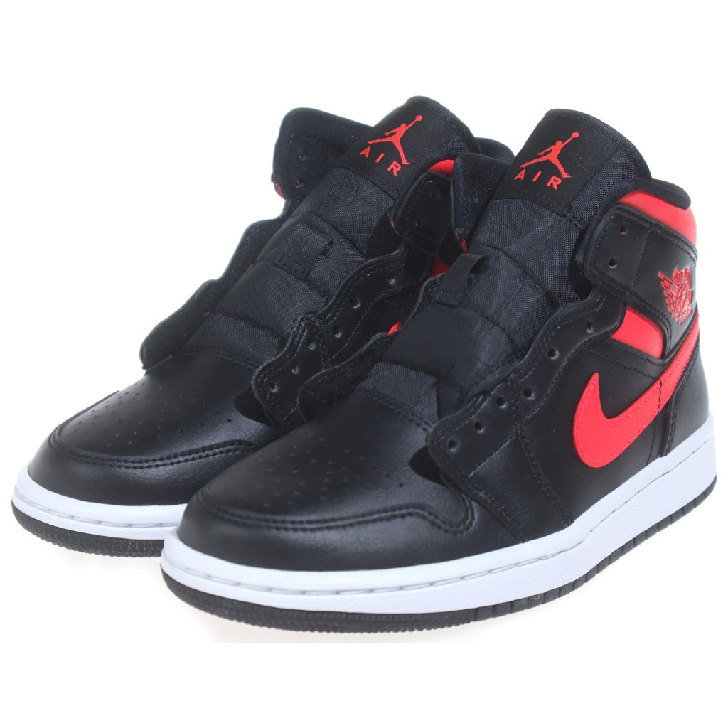 NIKE(ナイキ) WMNS AIR JORDAN 1 MID エアジョーダン 1 ミッドカットスニーカー レディース ブラック/レッド US6/23cm BQ6472-004