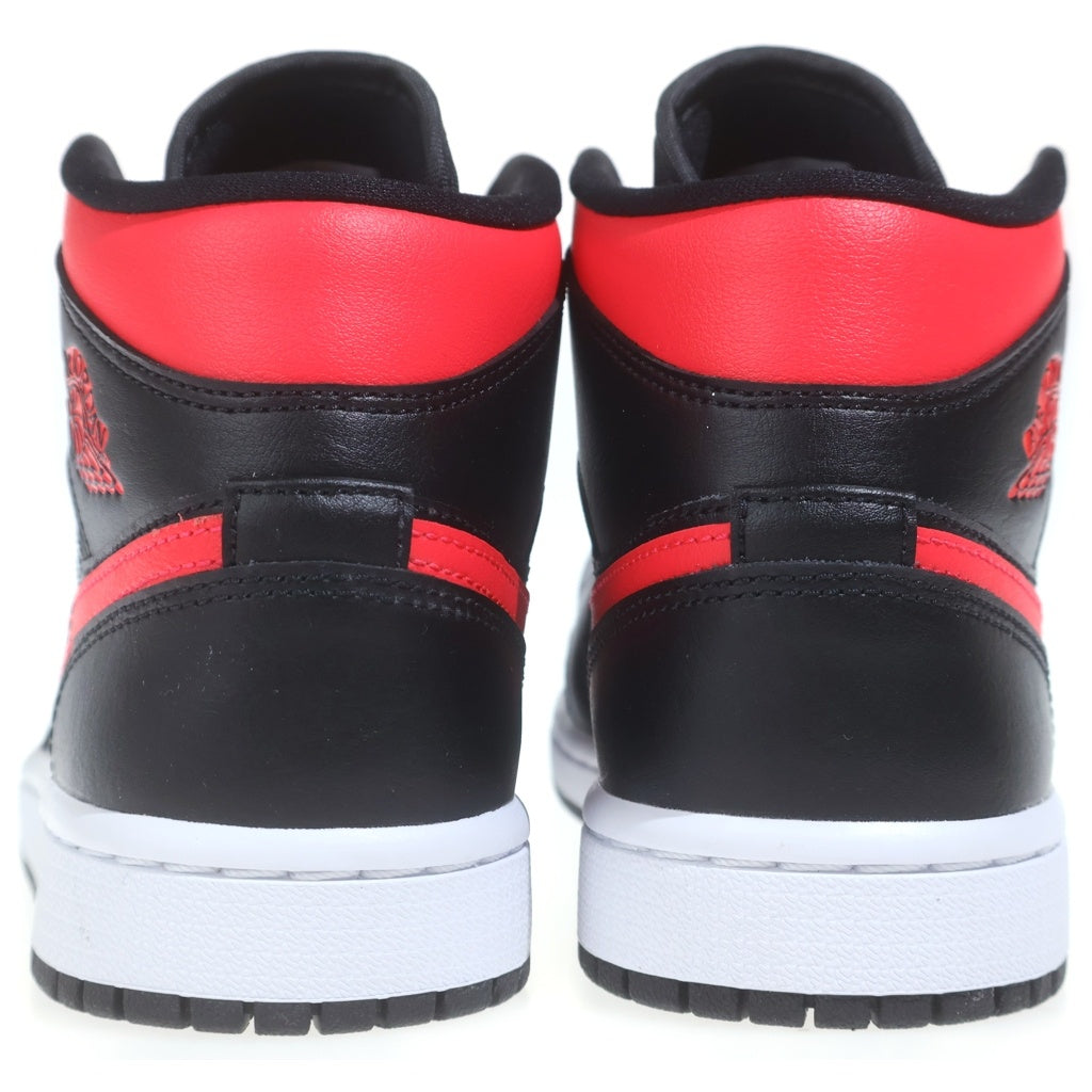 NIKE(ナイキ) WMNS AIR JORDAN 1 MID エアジョーダン 1 ミッドカットスニーカー レディース ブラック/レッド US6/23cm BQ6472-004
