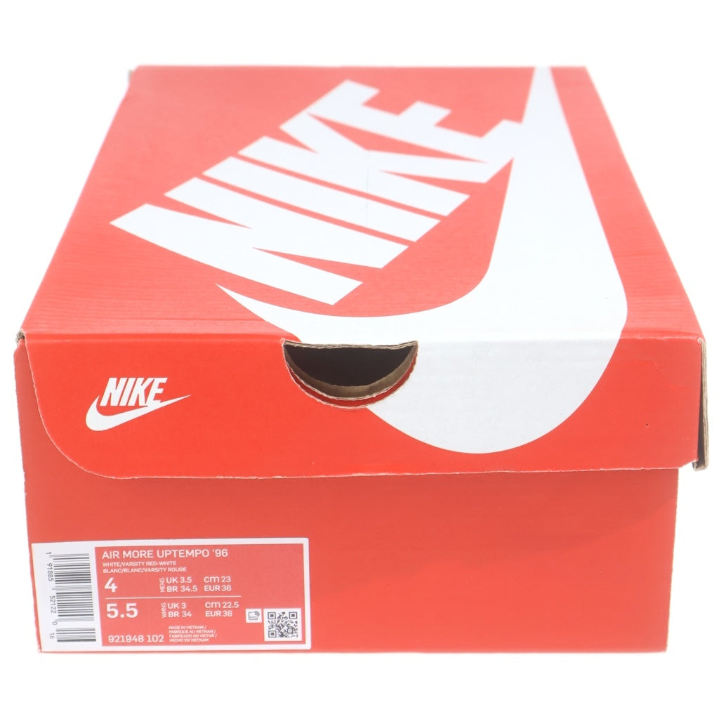 NIKE(ナイキ) AIR MORE UPTEMPO エア モア アップテンポ ハイカットスニーカー レディース ホワイト/レッド US4/23cm 921948-102