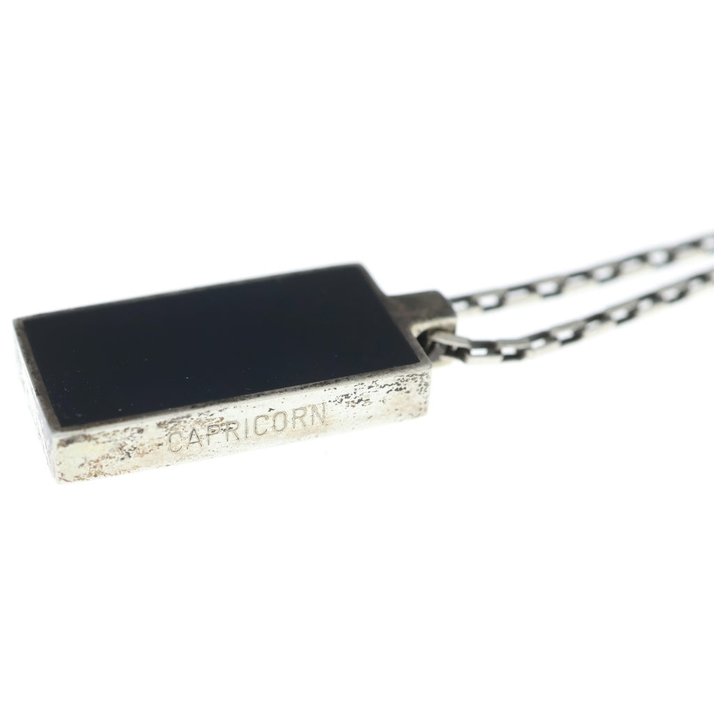 GUCCI(グッチ) CAPRICORN 山羊座 オニキス ベネチアンチェーン ネックレス シルバー