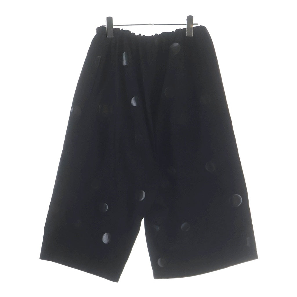 Y's(ワイズ) 100/2 BROAD DOT PIGMENT PRINT STRING WAIST PANTS ブロード ドット ピグメント プリント ドローストリング イージーパンツ レディース ブラック YQ-P10-025