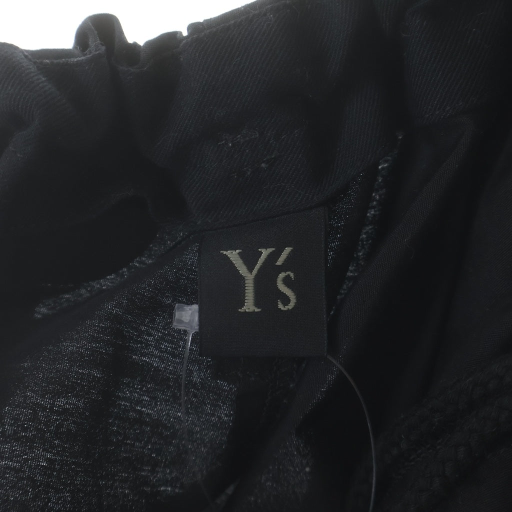 Y's(ワイズ) 100/2 BROAD DOT PIGMENT PRINT STRING WAIST PANTS ブロード ドット ピグメント プリント ドローストリング イージーパンツ レディース ブラック YQ-P10-025