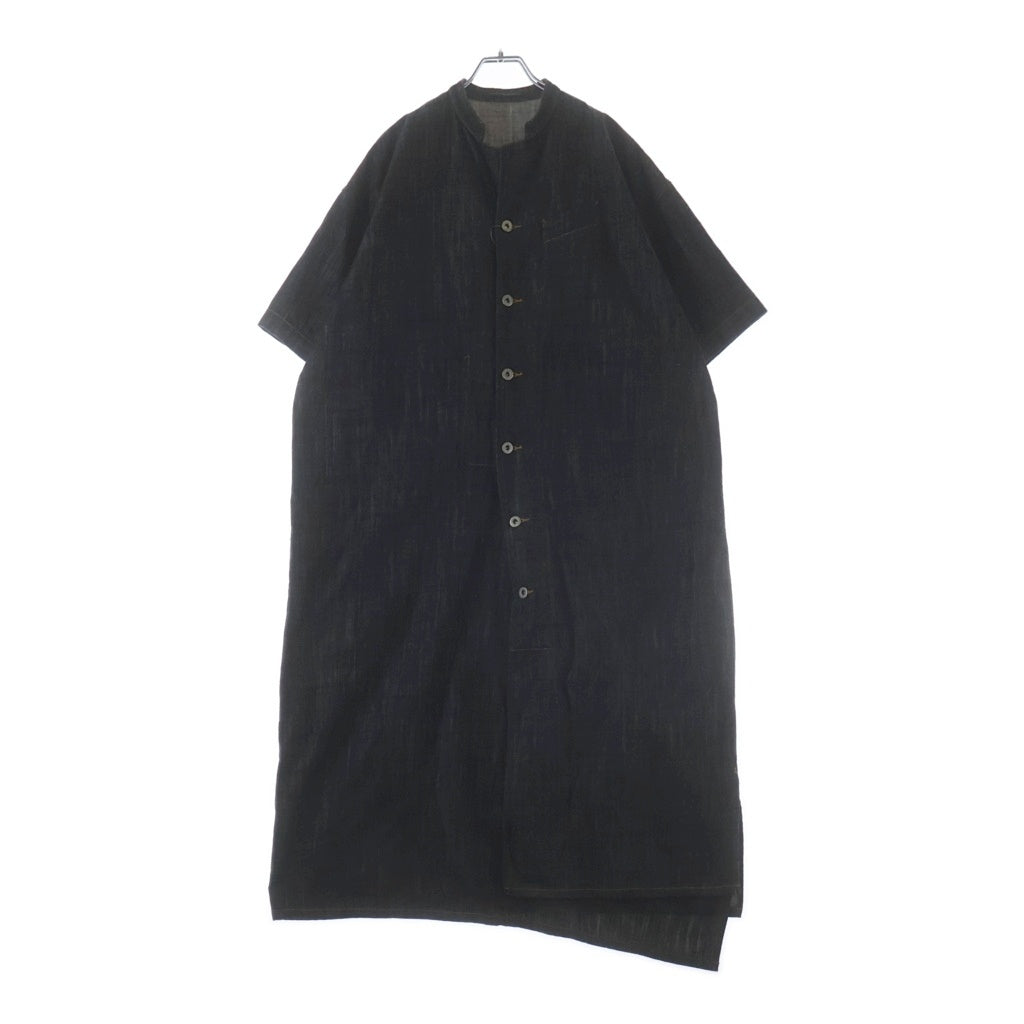Y's(ワイズ) 8OZ DENIM HALF SLEEVE BOX SHIRT DRESS エイトオンス ハーフスリーブ デニムドレスシャツ レディース インディゴ YQ-D01-028