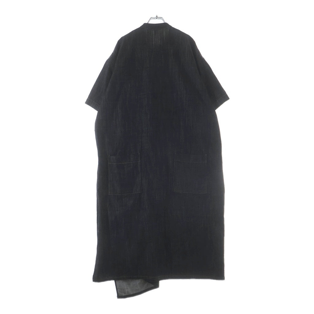 Y's(ワイズ) 8OZ DENIM HALF SLEEVE BOX SHIRT DRESS エイトオンス ハーフスリーブ デニムドレスシャツ レディース インディゴ YQ-D01-028