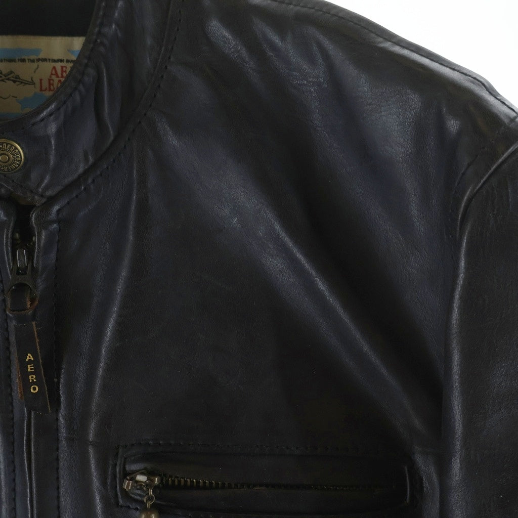 AERO LEATHER(エアロレザー) CAFE RACER カフェレーサー シングルライダース レザージャケット ブラック