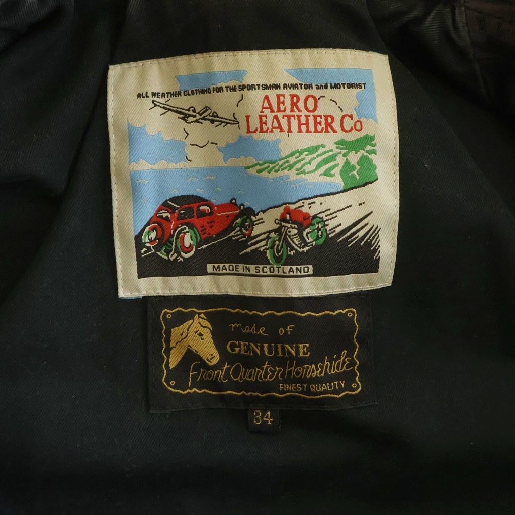 AERO LEATHER(エアロレザー) CAFE RACER カフェレーサー シングルライダース レザージャケット ブラック