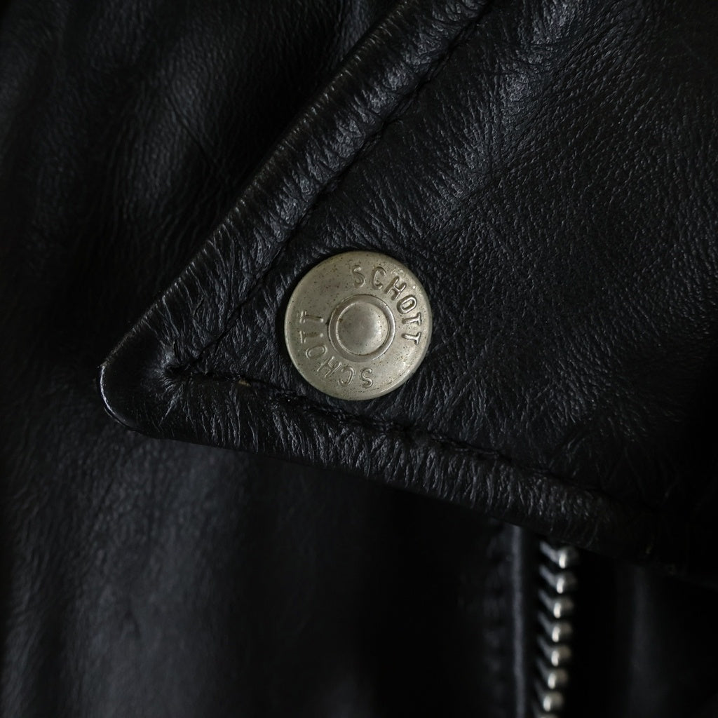 SCHOTT(ショット) 618 RIDERS カウレザー ダブルライダース レザージャケット ブラック