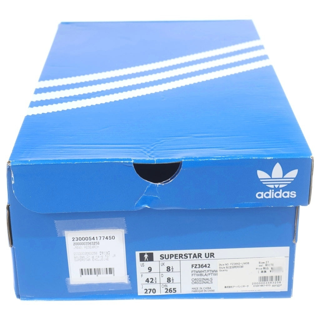 adidas(アディダス) URBAN RESEARCH別注 SUPRSTAR スーパースター ローカットスニーカー ホワイト/グリーン US9/27cm FZ3642