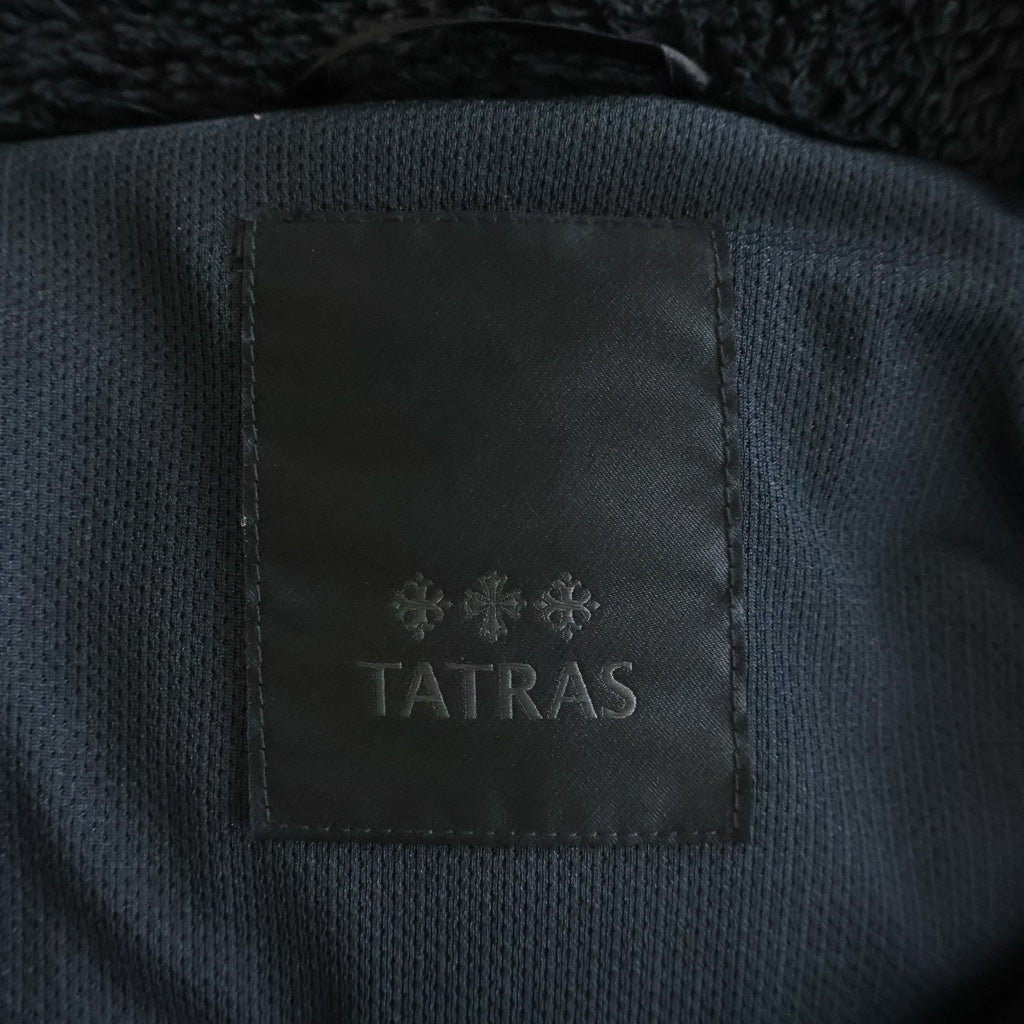 TATRAS(タトラス) 22AW HEDI エディ フリース ジップアップフーデッドボアジャケット ブラック MTAT22A4778