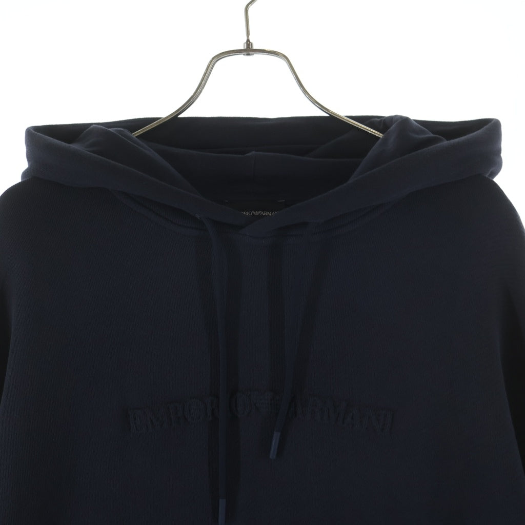 EMPORIO ARMANI(エンポリオアルマーニ) COTTON REGULAR FIT HOODED SWEAT コットン レギュラーフィット プルオーバーフーディー パーカー ネイビー 6R1M7U 1J7DZ