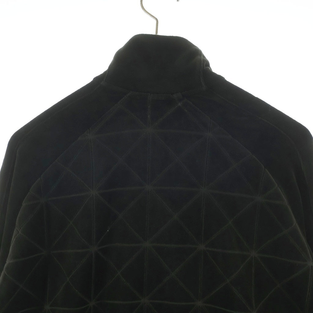 EMPORIO ARMANI(エンポリオアルマーニ) 幾何学模様 ベロア ジップアップ トラックジャケット カーキ 6R1MG3 1JJWZ