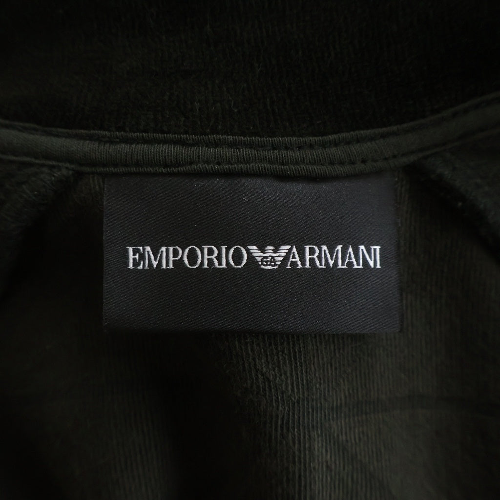 EMPORIO ARMANI(エンポリオアルマーニ) 幾何学模様 ベロア ジップアップ トラックジャケット カーキ 6R1MG3 1JJWZ