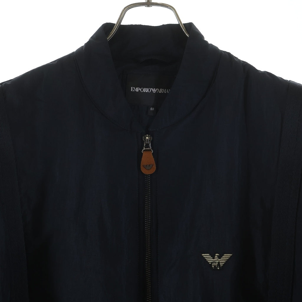 EMPORIO ARMANI(エンポリオアルマーニ) Nylon bomber jacket ナイロン ジップアップ ボンバージャケット ネイビー EM005322 AF13779