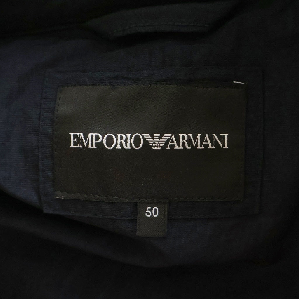 EMPORIO ARMANI(エンポリオアルマーニ) Nylon bomber jacket ナイロン ジップアップ ボンバージャケット ネイビー EM005322 AF13779