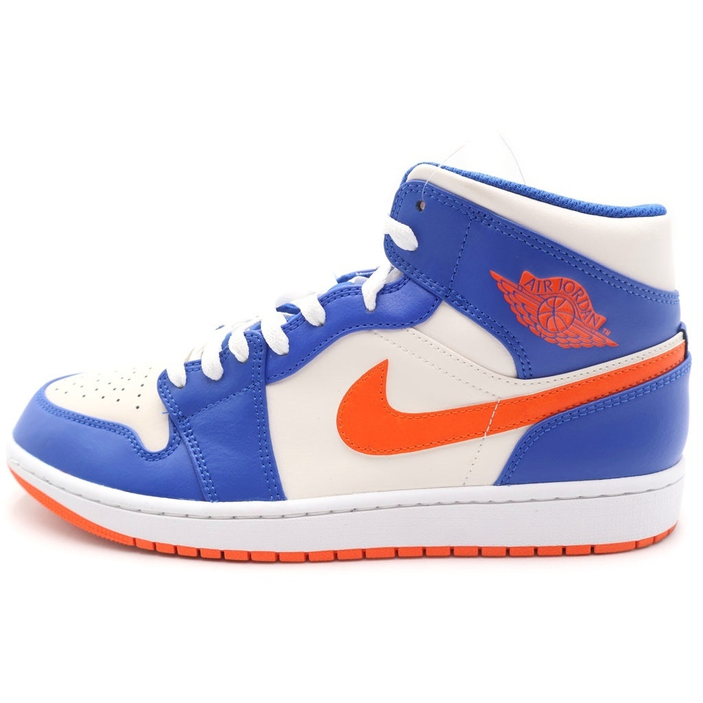 NIKE(ナイキ) AIR JORDAN 1 MID KNICKS エアジョーダン ニックス ミッドカットスニーカー ブルー/ホワイト US10.5/28.5cm FD1029-400