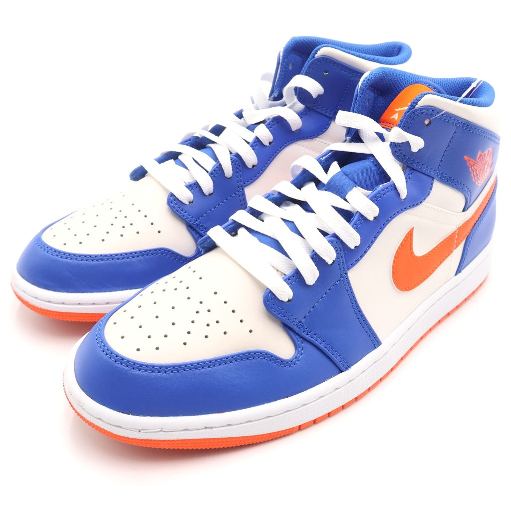 NIKE(ナイキ) AIR JORDAN 1 MID KNICKS エアジョーダン ニックス ミッドカットスニーカー ブルー/ホワイト US10.5/28.5cm FD1029-400