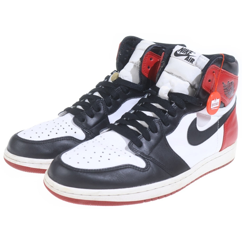 NIKE(ナイキ) 【観賞用2016年製】AIR JORDAN 1 RETRO HIGH OG BLACK TOE エアジョーダン レトロ ブラックトゥ ハイカットスニーカー ブラック/レッド US11/29cm 555088-125