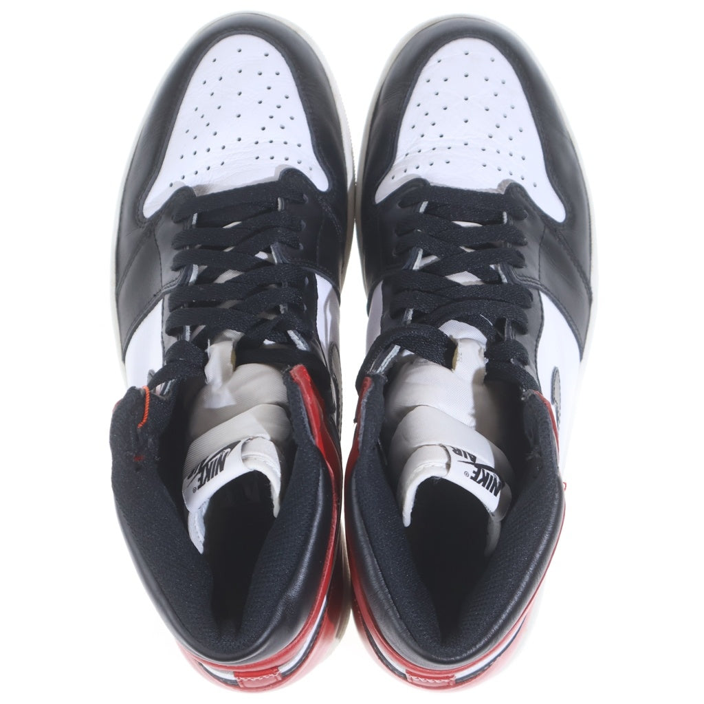 NIKE(ナイキ) 【観賞用2016年製】AIR JORDAN 1 RETRO HIGH OG BLACK TOE エアジョーダン レトロ ブラックトゥ ハイカットスニーカー ブラック/レッド US11/29cm 555088-125