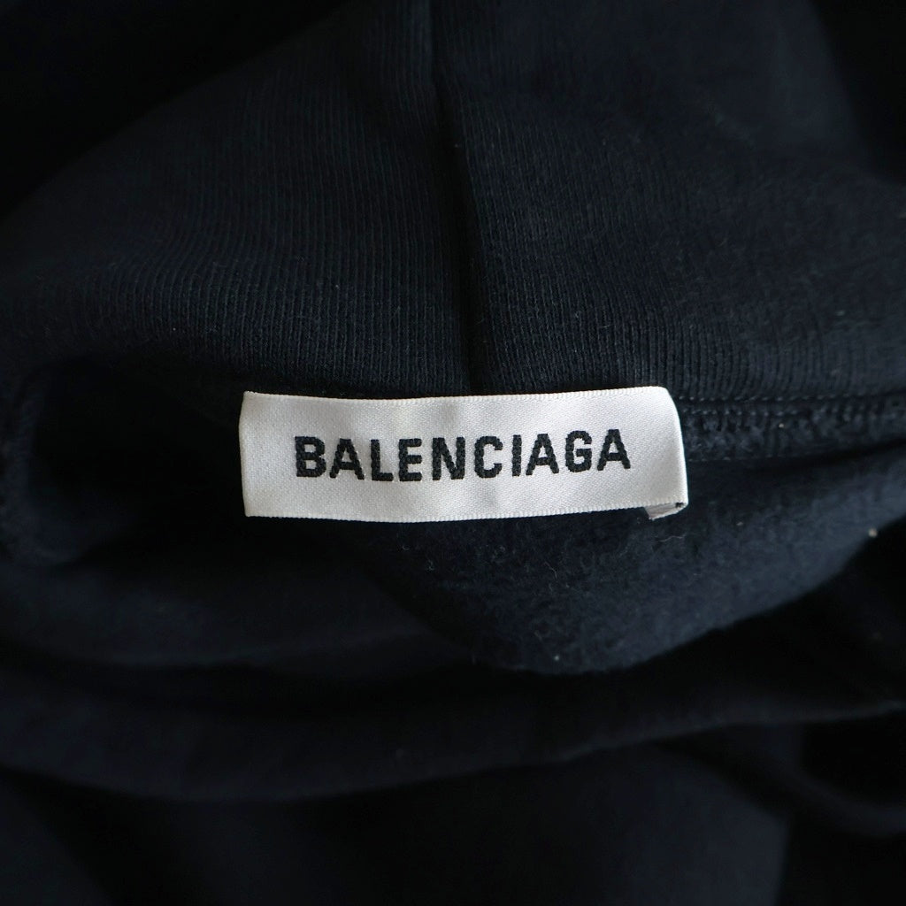 BALENCIAGA(バレンシアガ) 19AW バービーロゴプリント プルオーバースウェットパーカー フーディー ブラック 583222 TFV60