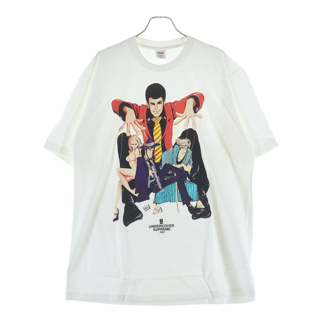 SUPREME(シュプリーム) 23SS ×UNDERCOVER Lupin Tee ルパン フロントプリント 半袖Tシャツカットソー ホワイト