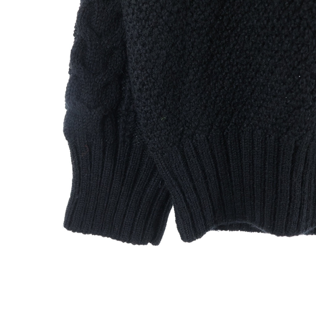 UNDERCOVER(アンダーカバー) 22AW NEON CABLE KNIT 長袖ウール ケーブルニットセーター ブラック UC2B4901