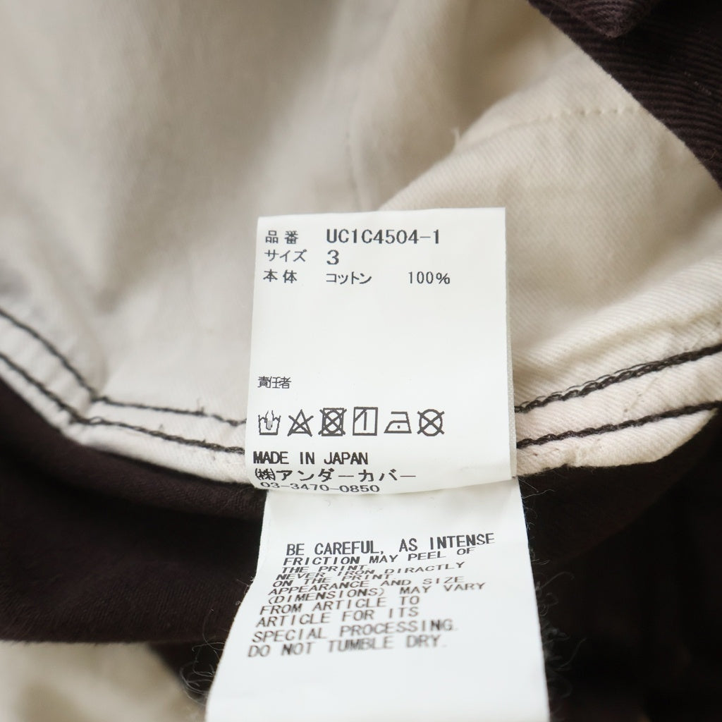 UNDERCOVER(アンダーカバー) 23SS アジャスター付 コットンテーパードパンツ ブラウン UC1C4504