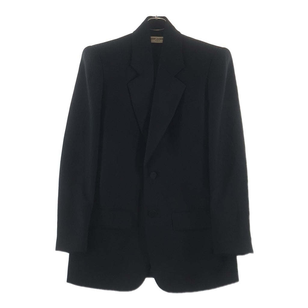 SAINT LAURENT PARIS(サンローランパリ) オーバーサイズド ストライプ タキシード テーラードジャケット ブラック 787515