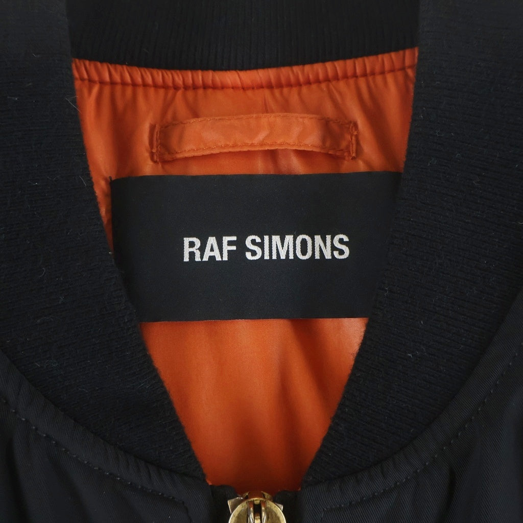 RAF SIMONS(ラフシモンズ) 21AW Equanimity shirting bomber jacket エクアニティ フライト ボンバージャケット ブルゾン ブラック 212-M622